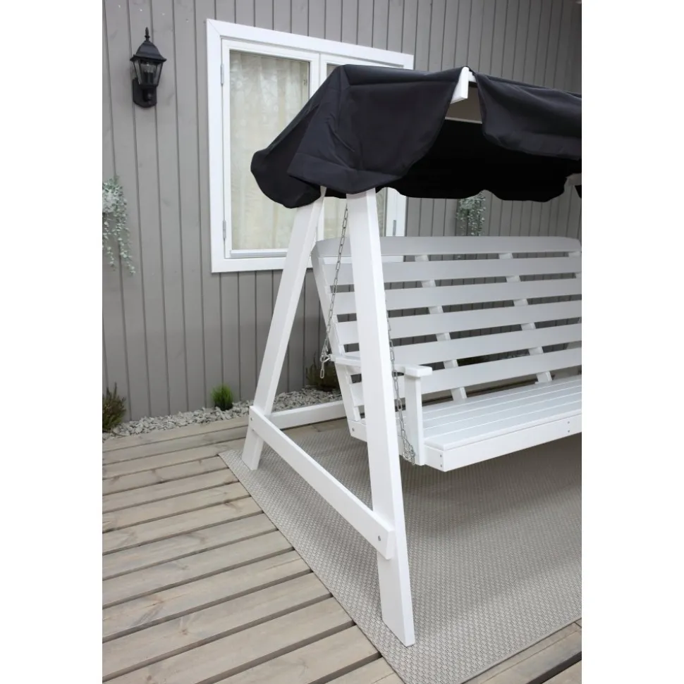 Hammock vit med svart tak + Fläckborttagare för möbler