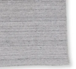 Handvävd ullmatta Island - Silver/vit