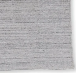 Handvävd ullmatta Island - Silver/vit