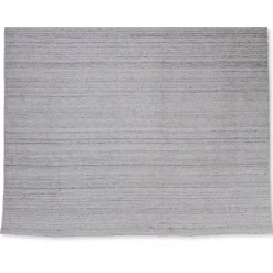 Handvävd ullmatta Island - Silver/vit