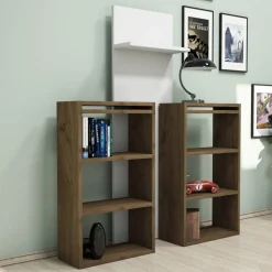 Handy skrivbord 124x43,6 cm - Valnöt/vit