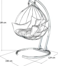 Hanedan hängstol - Vit