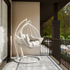 Hanedan hängstol - Vit + Fläckborttagare för möbler