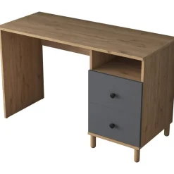 Hanna skrivbord 9, 120 x 50 cm - Valnöt/antracit
