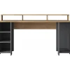 Hanna skrivbord 10, 160 x 55 cm - Valnöt/antracit
