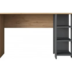 Hanna skrivbord med hyllsystem 16, 160 x 45 cm - Valnöt/antracit