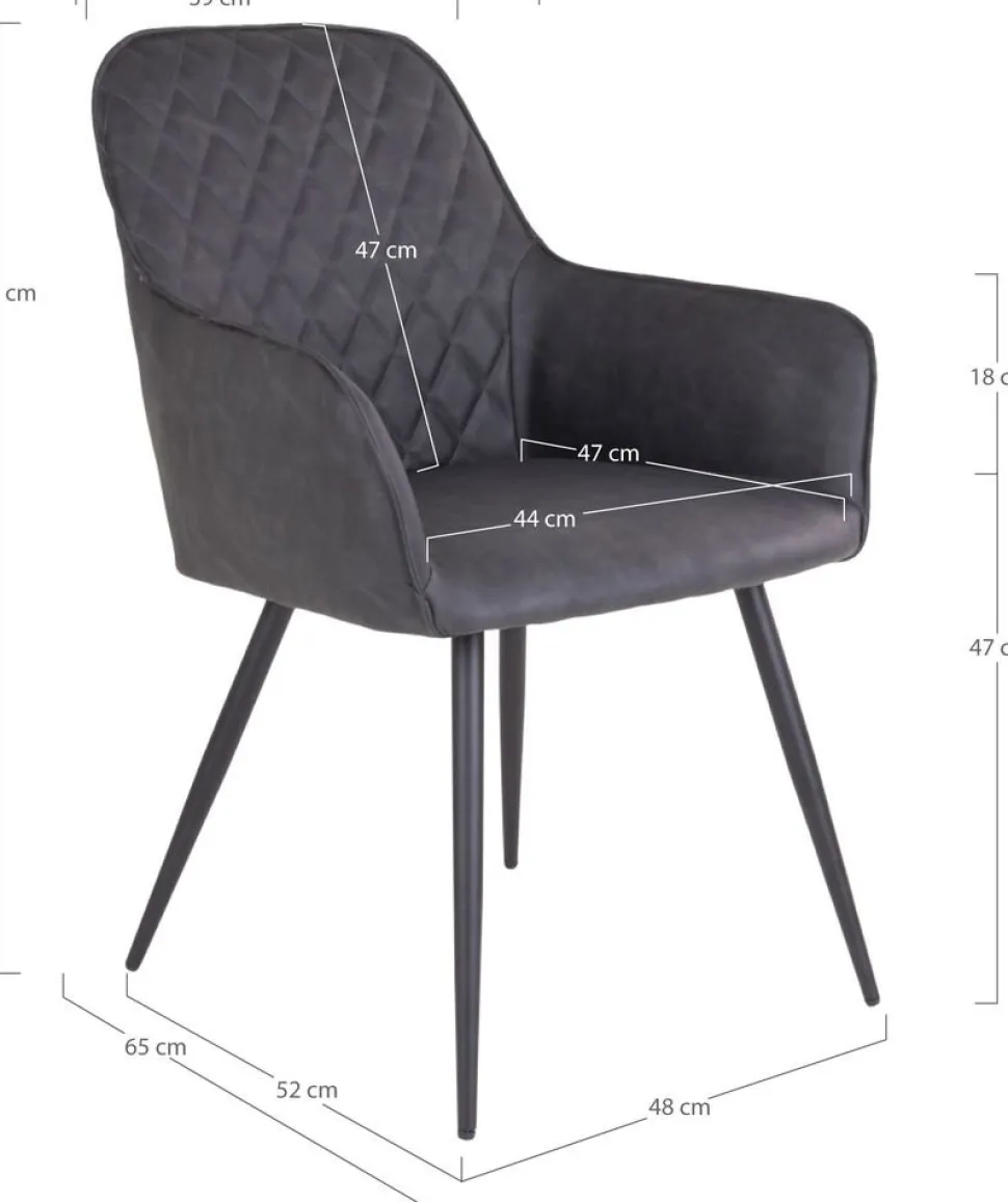 Harbo Matstol - Mörkgrått