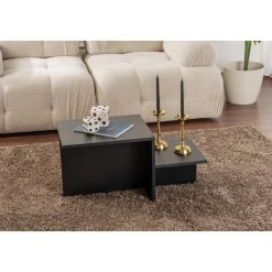 Harmony soffbord80 x 40 cm - Svart trä