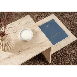 Harmony soffbord 80 x 40 cm - Travertin