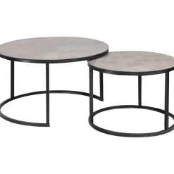 Harrisburg soffbord 80 x 80 cm - Grå/svart