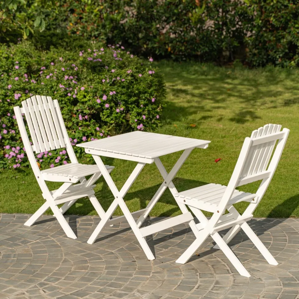 Haväng hopfällbar vit trästol + Textilrengöring för möbler