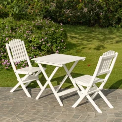 Haväng hopfällbar vit trästol + Textilrengöring för möbler