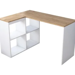 Haylie hörnskrivbord 120x50 cm - Ek/vit