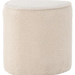 Heart sittpuff - Beige teddy