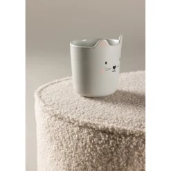 Heart sittpuff - Beige teddy