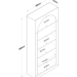 Hector bokhylla - Vit