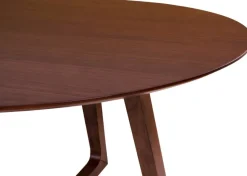 Hellerup Matbord - Valnöt fanér - Ø137