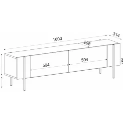 Herman TV-bänk - Valnöt