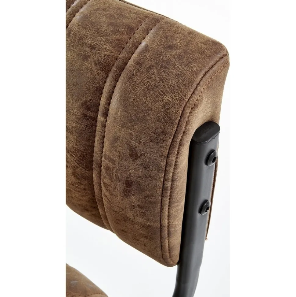 Hester barstol i brun vintage PU