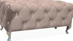 Hestia sittpuff 100 cm - Beige sammet