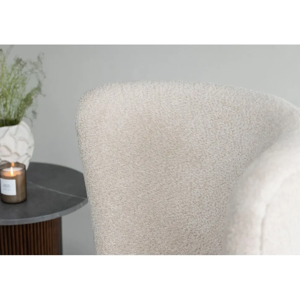 Hällsö fåtölj - Beige/valnöt