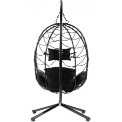 Hängstol svart - Miami + Rengöringsmedel för utemöbler