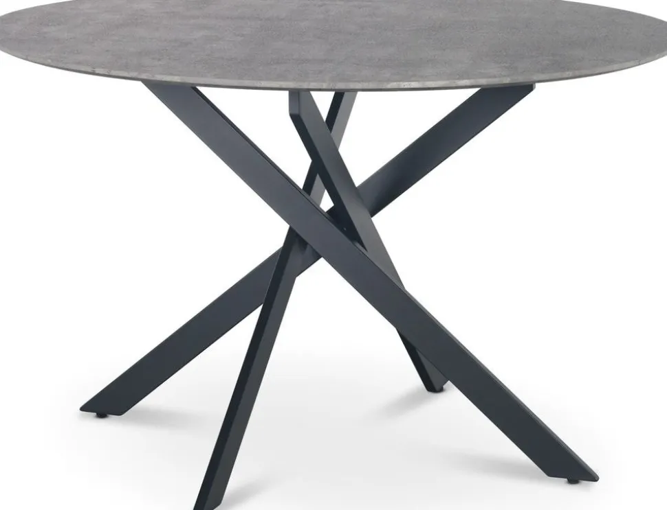 Hogrän matbord Ø120 cm - Betongimitation