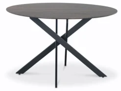 Hogrän matbord Ø120 cm - Brunbetsad