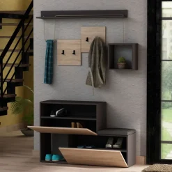 Holdo hallmöbel - Antracit/ek
