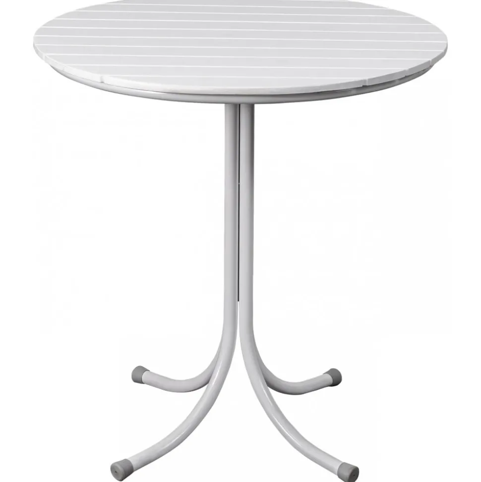 Holmsund utebord runt Ø70 cm - Vit + Textilskydd för utemöbler