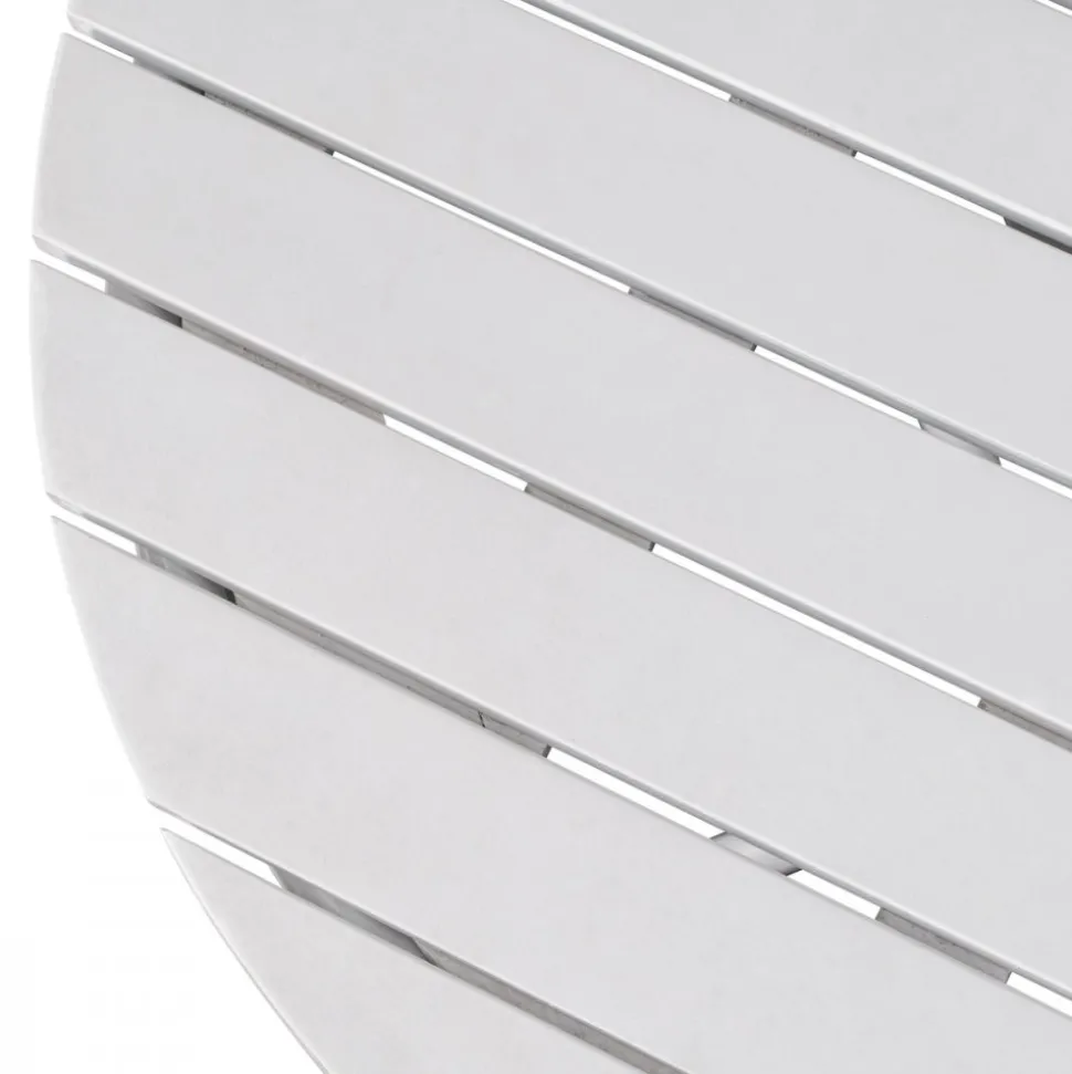 Holmsund utebord runt Ø70 cm - Vit + Textilskydd för utemöbler