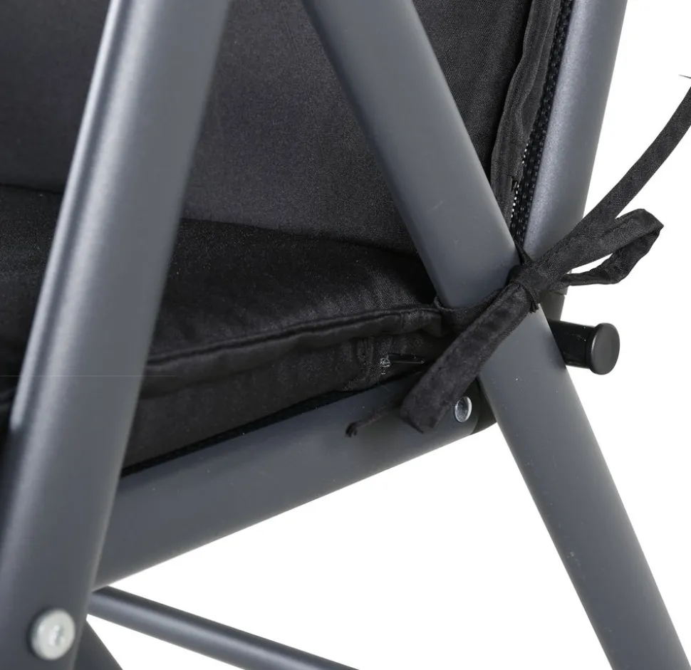 Home dyna 5-positioners med huvudkudde - Svart