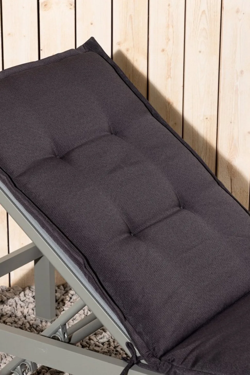 Home solsängsdyna - Mörkgrå + Textilskydd för utemöbler