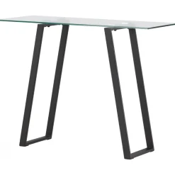 Horten avlastningsbord 100 x 40 cm - Svart/Transparent