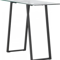 Horten avlastningsbord 100 x 40 cm - Svart/Transparent