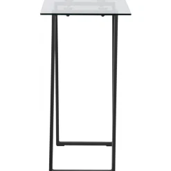 Horten avlastningsbord 100 x 40 cm - Svart/Transparent