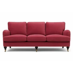 Howard Malaga Svängd 3-sits soffa - Mörkt hallonröd