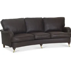Howard svängd soffa 3-sits - Brun vintage