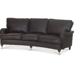 Howard svängd soffa 3-sits - Brun vintage