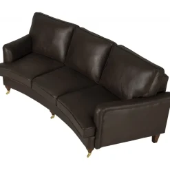 Howard svängd soffa 3-sits - Brun vintage