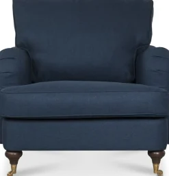 Howard Watford deluxe Fåtölj - Blå + Textilrengöring för möbler