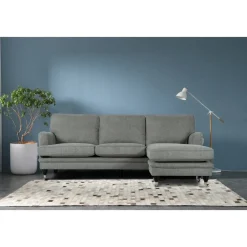 Howardsoffa med divan - Grå