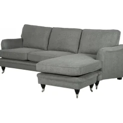 Howardsoffa med divan - Grå