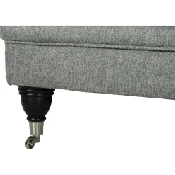 Howardsoffa med divan - Grå + Textilrengöring för möbler