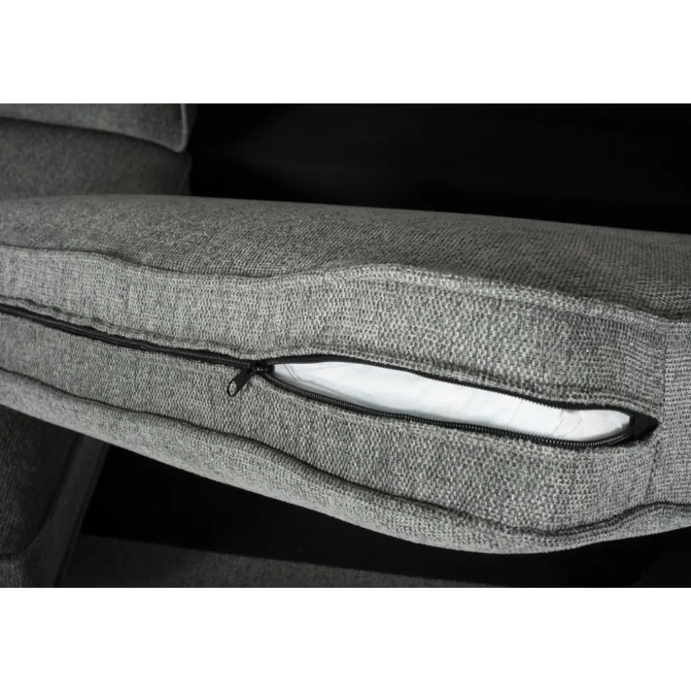 Howardsoffa med divan - Grå + Textilrengöring för möbler