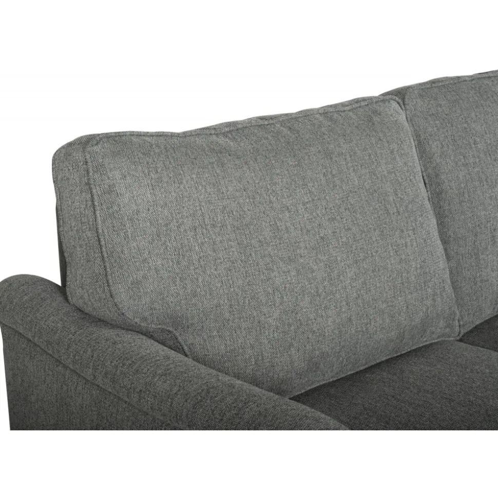 Howardsoffa med divan - Grå + Möbeltassar