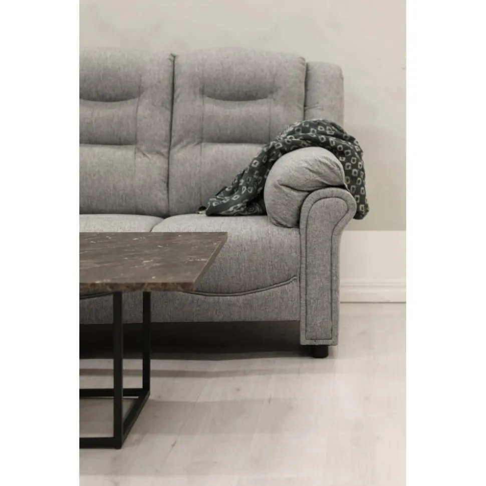 Hörnsoffa grå 5-sits - Peking