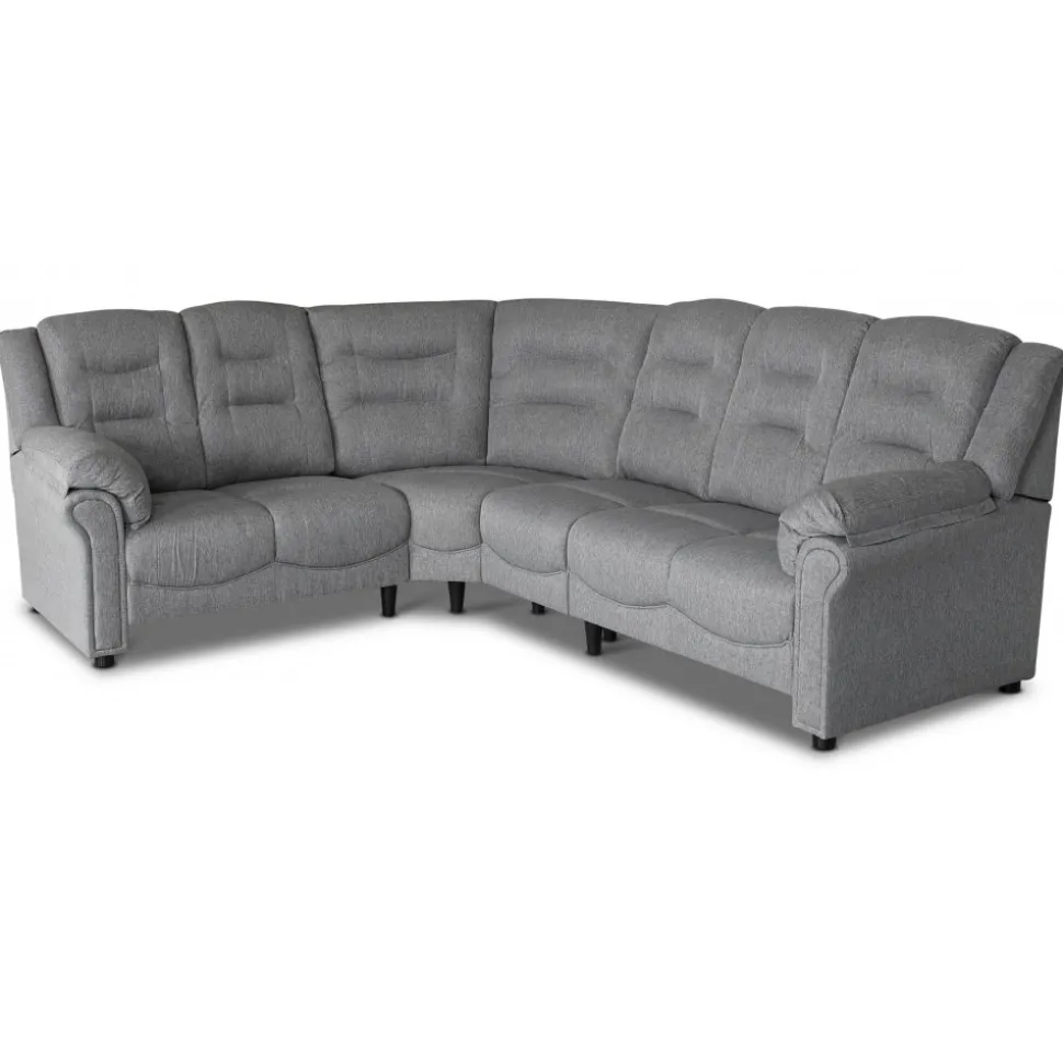 Hörnsoffa grå 5-sits - Peking