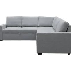 Hörnsoffa med bäddfunktion och förvaring