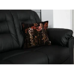 Hörnsoffa svart konstläder 5-sits - Peking